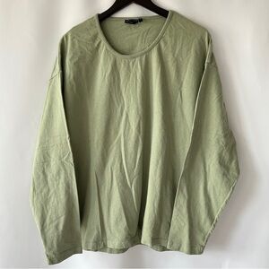 ASOS DESIGN Women’s Green Oversized Long Sleeve T-Shirt Size Small